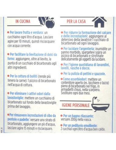 crastan bicarbonato di sodio - 500 grammi - multiuso e alimentare: tuttocasashop.it: carta & monouso
