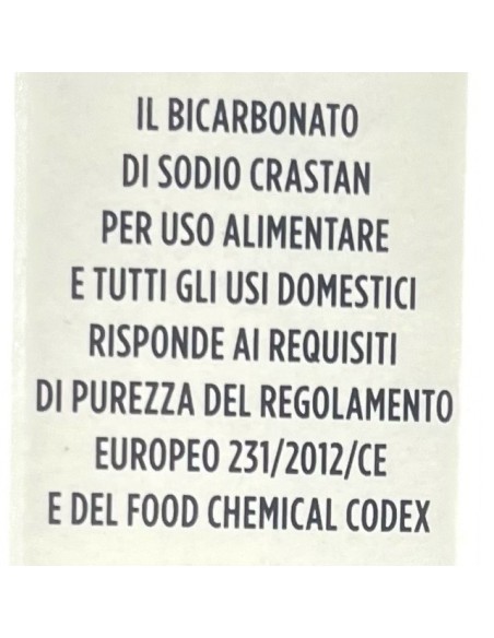 crastan bicarbonato di sodio - 500 grammi - multiuso e alimentare: tuttocasashop.it: carta & monouso
