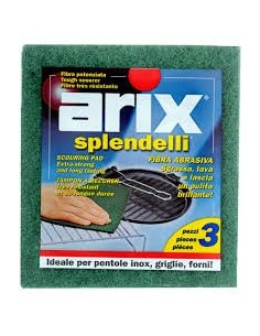 arix splendelli panno in fibra abrasiva verde - 3 pezzi - cucina e stoviglie: tuttocasashop.it: pulizia e cura della casa