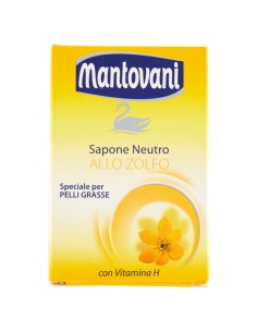 mantovani sapone solido - 100 grammi - neutro allo zolfo pelli grasse vit. h: tuttocasashop.it: igiene e cura della persona