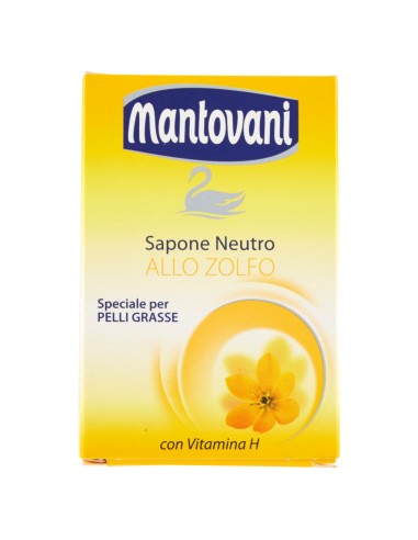 mantovani sapone solido - 100 grammi - neutro allo zolfo pelli grasse vit. h: tuttocasashop.it: igiene e cura della persona
