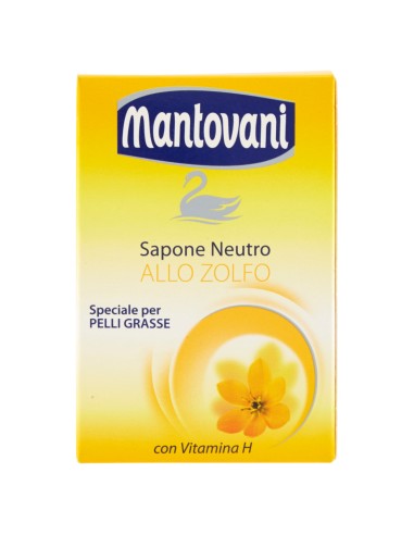 mantovani sapone solido - 100 grammi - neutro allo zolfo pelli grasse vit. h: tuttocasashop.it: igiene e cura della persona