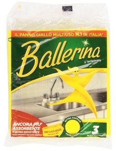 ballerina panno giallo multiuso tuttofare - 3 pezzi: tuttocasashop.it: pulizia e cura della casa