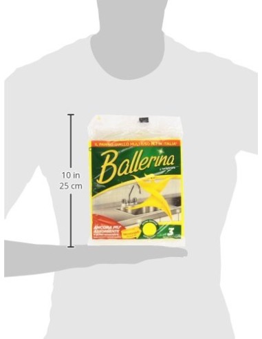 ballerina panno giallo multiuso tuttofare - 3 pezzi: tuttocasashop.it: pulizia e cura della casa