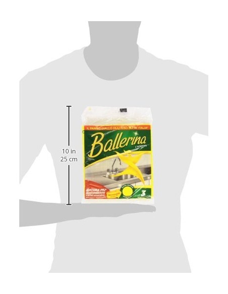 ballerina panno giallo multiuso tuttofare - 3 pezzi: tuttocasashop.it: pulizia e cura della casa