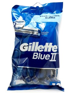 gillette blue ii rasoi radi e getta bilama - 10 pezzi - chromium coating: tuttocasashop.it: igiene e cura della persona