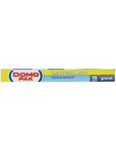 domopak 15 sacchi gelo grandi - 28x40cm - per frigo o congelatore: tuttocasashop.it: carta & monouso