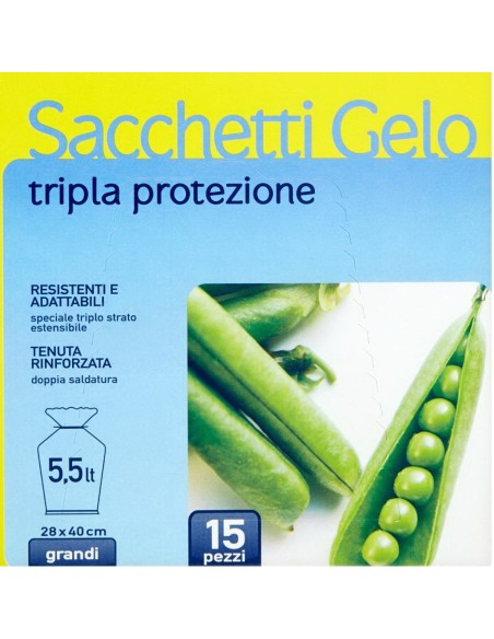 domopak 15 sacchi gelo grandi - 28x40cm - per frigo o congelatore: tuttocasashop.it: carta & monouso