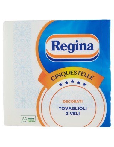 regina 5 stelle - tovaglioli da tavola di carta doppio velo - 38x38cm: tuttocasashop.it: carta & monouso