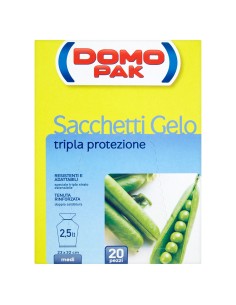 domopak 20 sacchi gelo medi - 20x30cm - per frigo o congelatore: tuttocasashop.it: carta & monouso