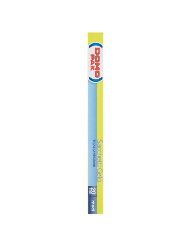 domopak 20 sacchi gelo medi - 20x30cm - per frigo o congelatore: tuttocasashop.it: carta & monouso