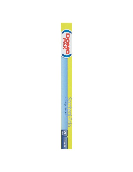 domopak 20 sacchi gelo medi - 20x30cm - per frigo o congelatore: tuttocasashop.it: carta & monouso