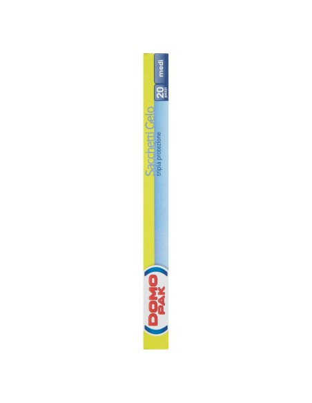 domopak 20 sacchi gelo medi - 20x30cm - per frigo o congelatore: tuttocasashop.it: carta & monouso