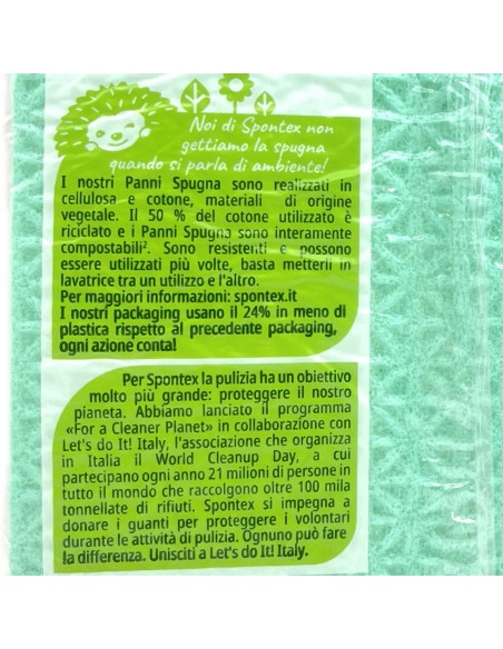 spontex panni spugna - 17x21cm - 3 pezzi - extra durata spessore assorbenza: tuttocasashop.it: pulizia e cura della casa