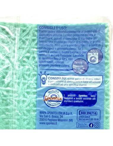 spontex panni spugna - 17x21cm - 3 pezzi - extra durata spessore assorbenza: tuttocasashop.it: pulizia e cura della casa