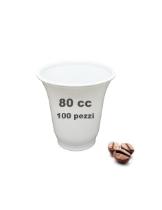 imb bicchieri monouso in plastica formato caffe' 80cc 100pz bianchi: tuttocasashop.it: carta & monouso