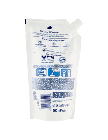 dove sapone liquido 500ml - classico - original - busta ecoricarica: tuttocasashop.it: igiene e cura della persona