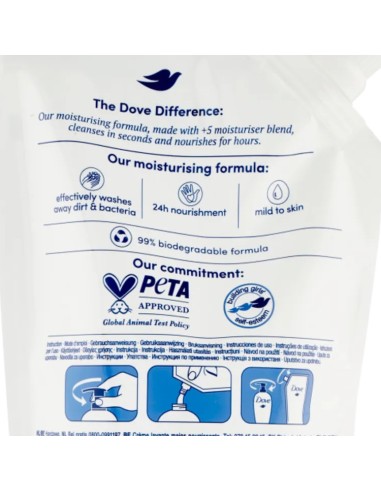 dove sapone liquido 500ml - classico - original - busta ecoricarica: tuttocasashop.it: igiene e cura della persona