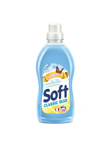 soft ammorbidente concentrato 30 lavaggi 750ml - blu - classico: tuttocasashop.it: prodotti per bucato e tessuti