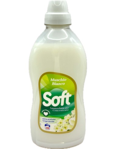 soft ammorbidente concentrato 30 lavaggi 750ml - muschio bianco: tuttocasashop.it: prodotti per bucato e tessuti