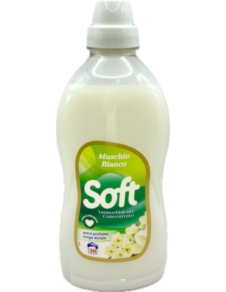 soft ammorbidente concentrato 30 lavaggi 750ml - muschio bianco: tuttocasashop.it: prodotti per bucato e tessuti