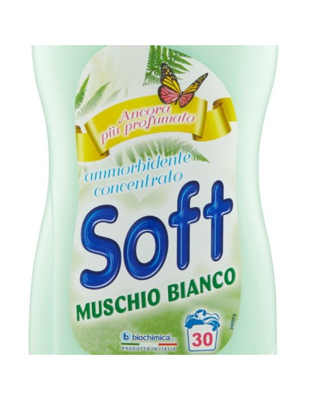 soft ammorbidente concentrato 30 lavaggi 750ml - muschio bianco: tuttocasashop.it: prodotti per bucato e tessuti