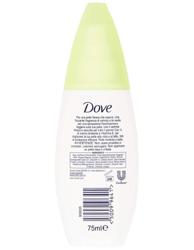 dove deodorante vapo natural no-gas 75ml - go fresh - cetriolo e te verde: tuttocasashop.it: igiene e cura della persona