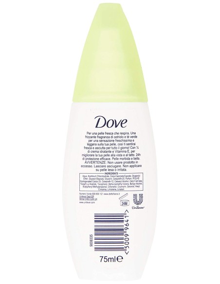 dove deodorante vapo natural no-gas 75ml - go fresh - cetriolo e te verde: tuttocasashop.it: igiene e cura della persona