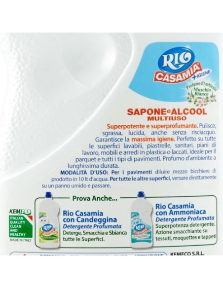 rio casamia 1250ml muschio bianco - supefici e pavimenti sapone e alcool: tuttocasashop.it: pulizia e cura della casa