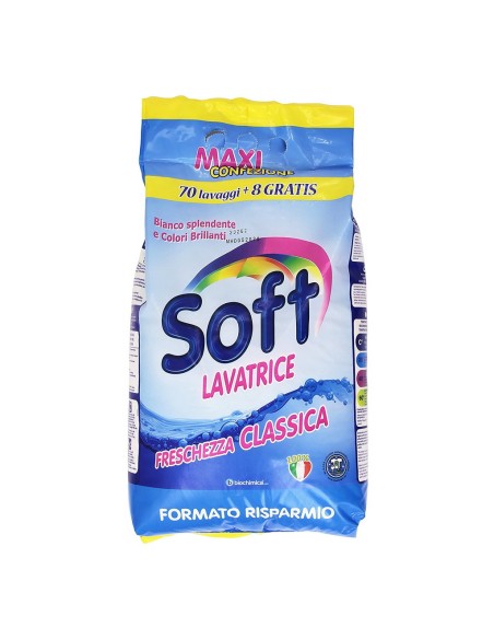 soft detersivo lavatrice in polvere busta 78 misurini 3.9kg - classico: tuttocasashop.it: prodotti per bucato e tessuti