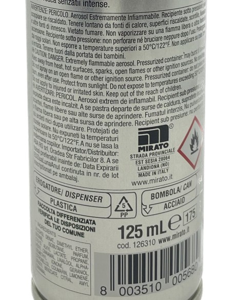 malizia unisex deodorante spray 125ml - osmantus: tuttocasashop.it: igiene e cura della persona