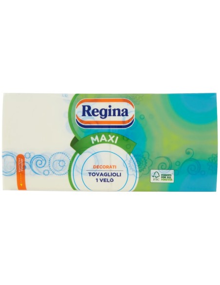 regina maxi 250 tovaglioli - 1 velo - 29x33cm - decorati: tuttocasashop.it: carta & monouso