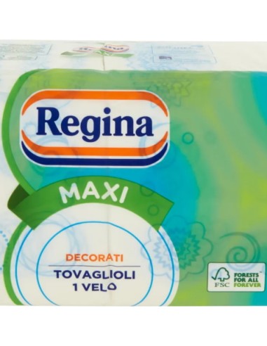 regina maxi 250 tovaglioli - 1 velo - 29x33cm - decorati: tuttocasashop.it: carta & monouso