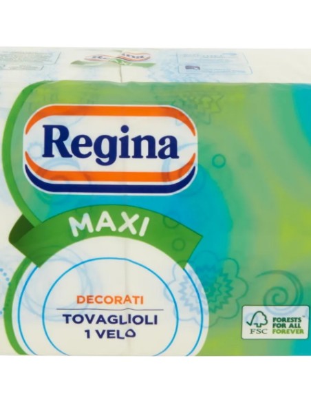 regina maxi 250 tovaglioli - 1 velo - 29x33cm - decorati: tuttocasashop.it: carta & monouso