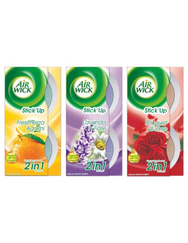 air wick stick up - 2 pezzi - profumazioni assortite - per piccoli ambienti: tuttocasashop.it: pulizia e cura della casa