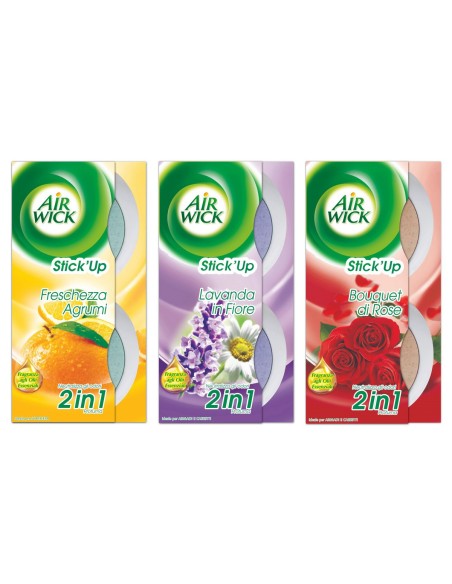 air wick stick up - 2 pezzi - profumazioni assortite - per piccoli ambienti: tuttocasashop.it: pulizia e cura della casa