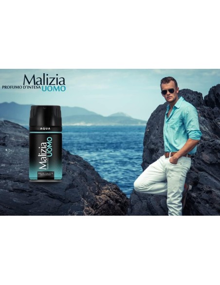 malizia uomo deodorante spray - 150ml - aqua: tuttocasashop.it: igiene e cura della persona