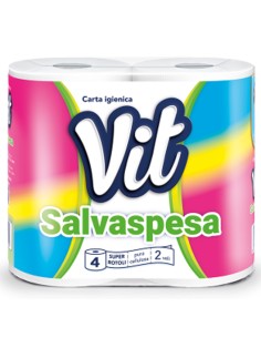 vit carta salvaspesa - carta igienica due veli - 4 rotoli: tuttocasashop.it: carta & monouso
