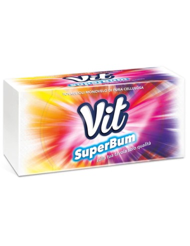 vit superbum tovaglioli bianchi monovelo - 33x33cm - pacco doppio: tuttocasashop.it: carta & monouso