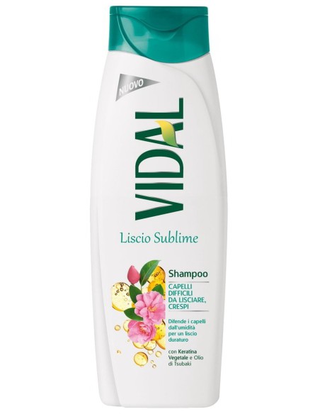 vidal shampoo 250ml - liscio sublime - keratina vegetale e olio di tsubaki: tuttocasashop.it: igiene e cura della persona