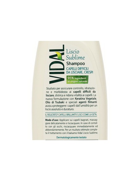 vidal shampoo 250ml - liscio sublime - keratina vegetale e olio di tsubaki: tuttocasashop.it: igiene e cura della persona