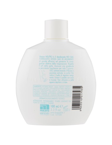 breeze deodorante squeeze no-gas - 100ml - neutro: tuttocasashop.it: igiene e cura della persona