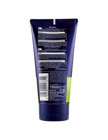 nivea hair gel per capelli tubo 150ml - n.5 - elastic matt effect flessibile: tuttocasashop.it: igiene e cura della persona