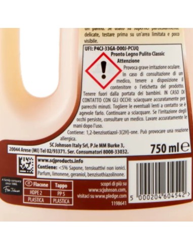 pronto legno pulito 5in1 750ml - detergente per legno e parquet: tuttocasashop.it: pulizia e cura della casa
