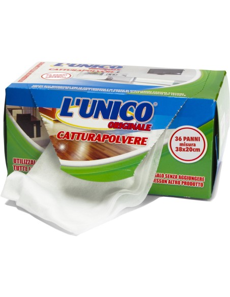 l'unico 36 panni catturapolvere 38x20cm - compatibili con sistema swiffer: tuttocasashop.it: pulizia e cura della casa