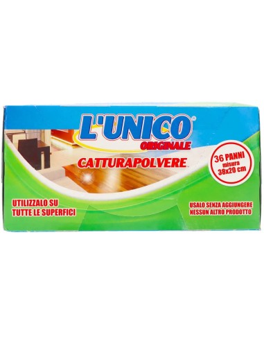 l'unico 36 panni catturapolvere 38x20cm - compatibili con sistema swiffer: tuttocasashop.it: pulizia e cura della casa