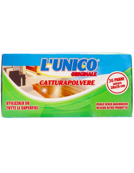 l'unico 36 panni catturapolvere 38x20cm - compatibili con sistema swiffer: tuttocasashop.it: pulizia e cura della casa