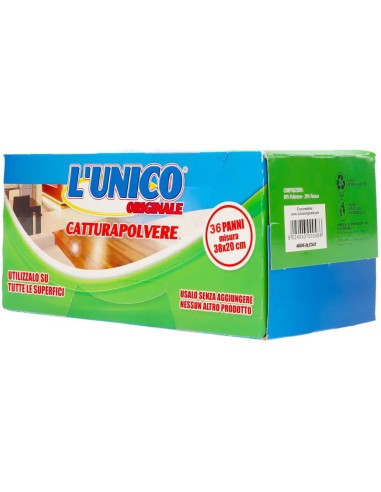 l'unico 36 panni catturapolvere 38x20cm - compatibili con sistema swiffer: tuttocasashop.it: pulizia e cura della casa