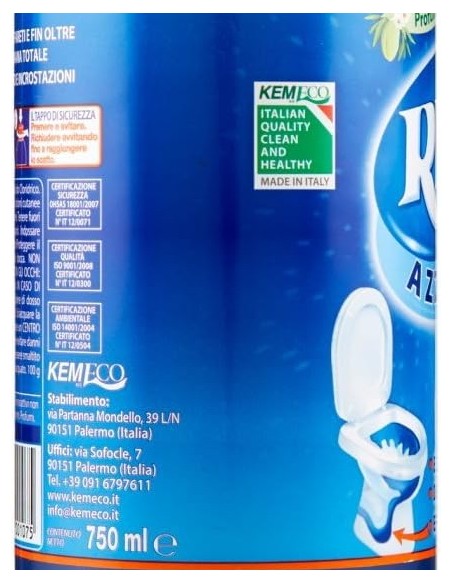 rio azzurro wc - 750ml - detergente disincrostante per water e sanitari: tuttocasashop.it: pulizia e cura della casa