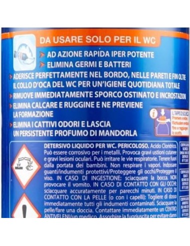 rio azzurro wc - 750ml - detergente disincrostante per water e sanitari: tuttocasashop.it: pulizia e cura della casa